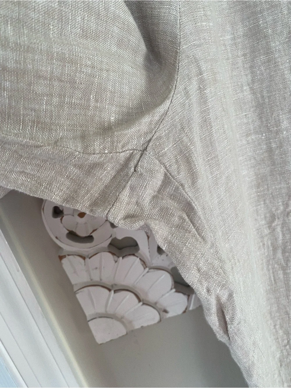Quince 100% Linen Pull-On Pants L Flax Natural Boho Beach Sustainable Coastal